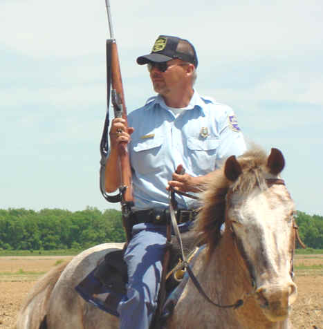 Officer Chris Warren and his horse Galaxy