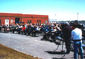 Hyde dedication ceremonies on the prison grounds drew a large crowd