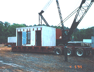 Pre-cast cell on truck bed