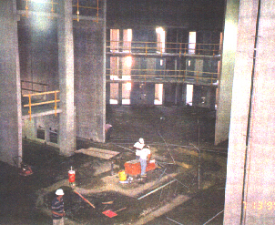 interior of a newly stacked cell block