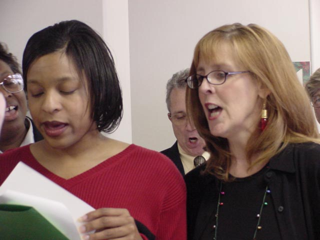 Singing at Randall Building