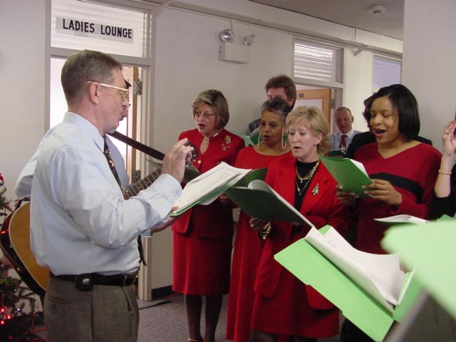 Singing at Randall Building