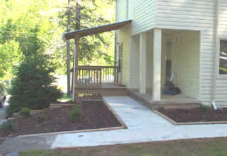 Deck and sidewalks