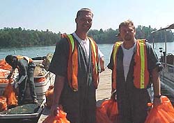 Inmates clean Lake James for Big Sweep 2003