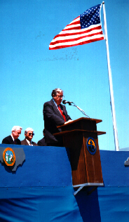 Secretary Mack Jarvis speaks at Hyde dedication