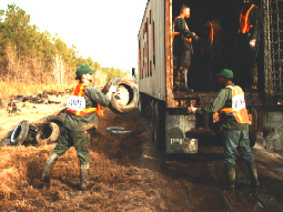 Inmates clean up tire dump in Onslow County